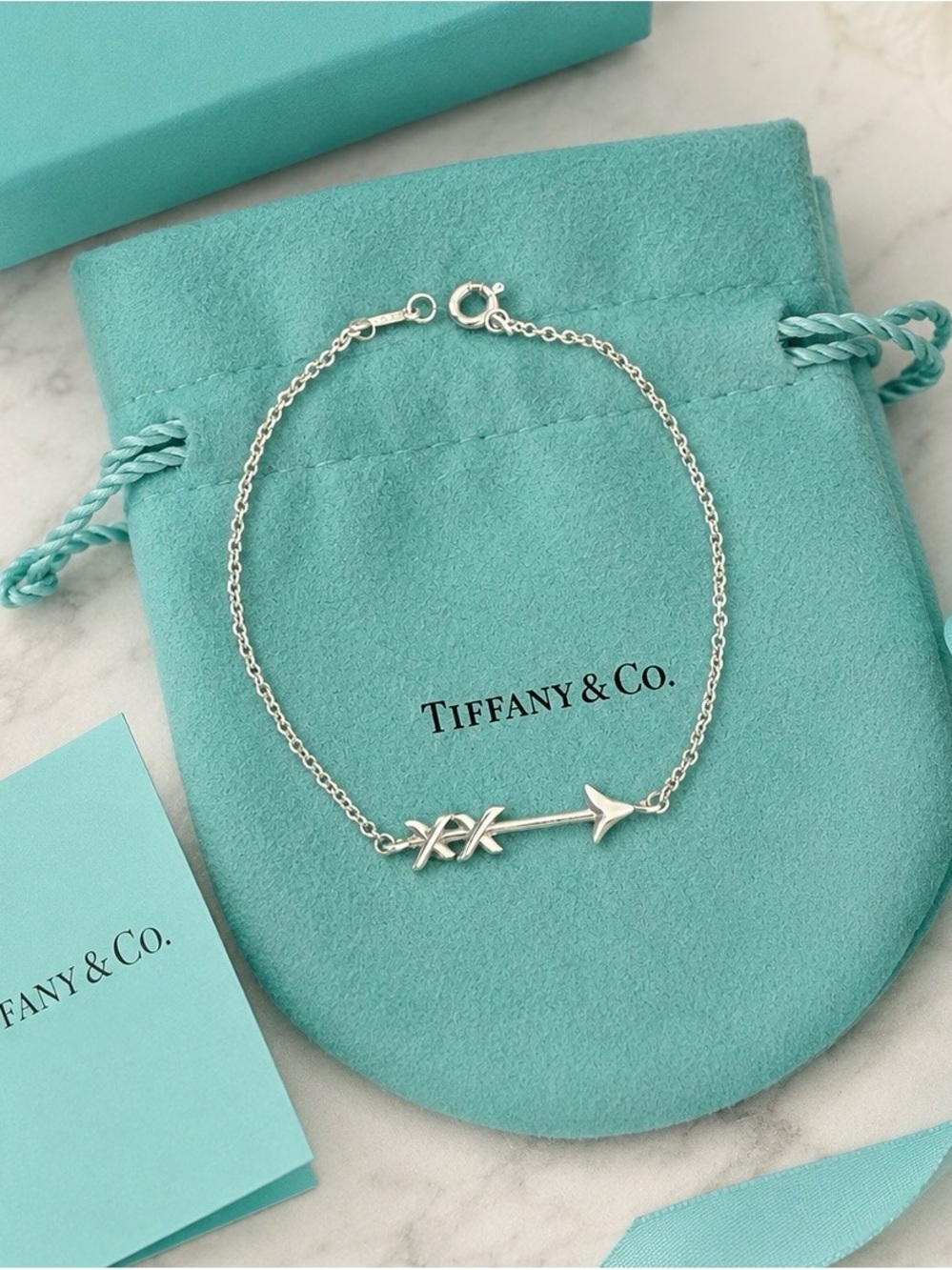 Authenticated Tiffany & Co. Paloma Picasso Graffiti Arrow Bracelet Silver 7”